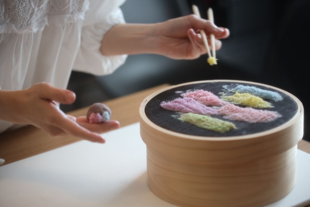 Meticlously made wagashi and the process of the production